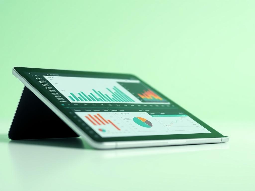 A realistic close up rendering of a data analytics report